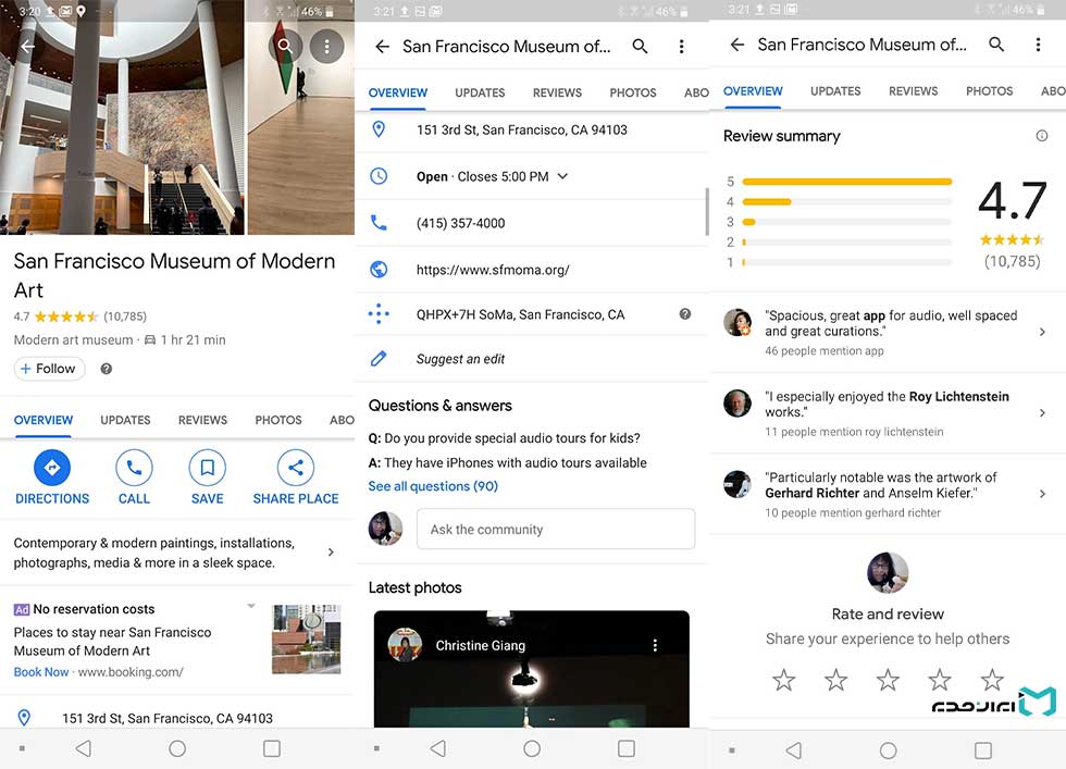 چگونه در گوگل مپ سوال بپرسیم
