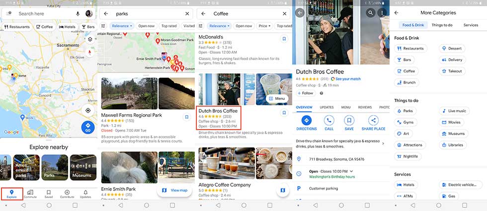چگونه موقعیت‌های نزدیک را در گوگل مپ پیدا کنیم