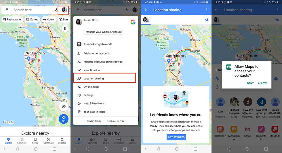موقعیت دقیق خود را چگونه در گوگل مپ به اشتراک بگذاریم1