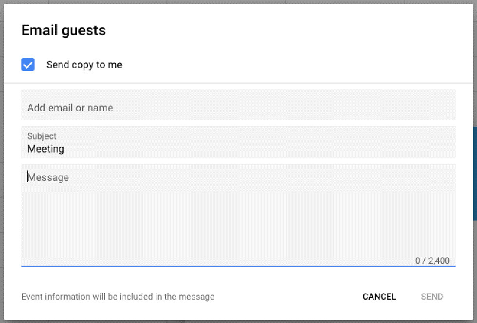 تقویم گوگل و ایمیل