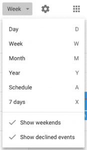 تقویم گوگل و تنظیمات نمای شخصی